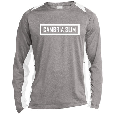 Cambria $lim Long Sleeve Heather Performance Tee