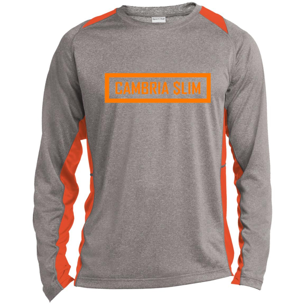 Cambria $lim Long Sleeve Heather Performance Tee